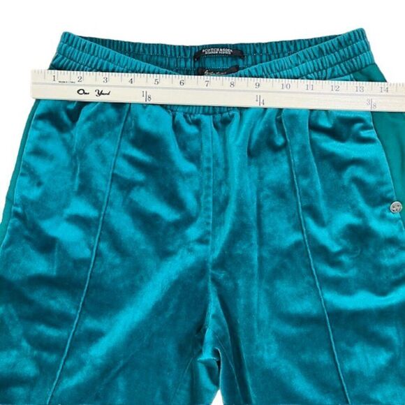 Scotch & Soda Velour Sweatpants Lounge Pants Velvet Emerald Green Size Small - Picture 5 of 13